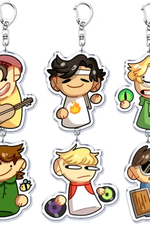 Hot Game Lover Video Streamer Keychains for Accessories Bag Wilbur Soot Tommyinnit Tubbo Sapnap Keyrings Gaming Gamer Fans Gifts