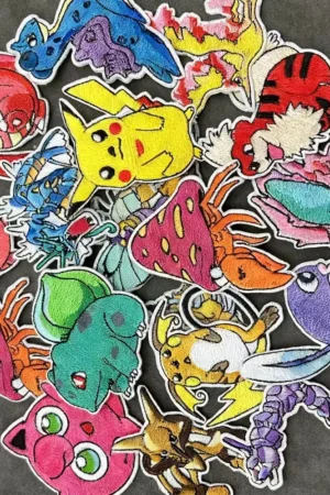 Anime Pokemon Game Monster Character DIY For Sew Clothes Iron on Embroidery Patches Coat Stickers Hat Anime Pikachu Appliques