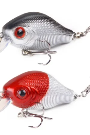 1Pc Crankbait Fishing Lure 3D Eyes Topwater Hard Bait 5.5cm 7.8g Artificial Wobbler Crank Bait Carp Perch Pesca Fishing Tackle