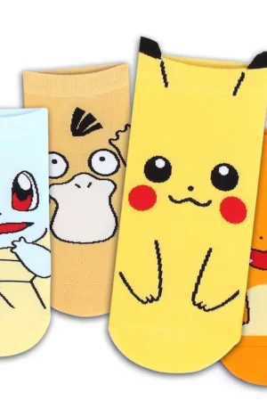 Lovely Pokemon Pikachu Ankle Socks Unisex Invisible Girl Heart Socks Cartoon Anime Figures Charmander Kawaii Winter Cotton Socks