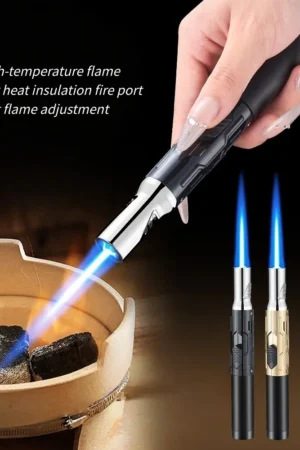 New 1300°C Torch Lighter Windproof Blue Flame Household Ignition Gun Lighters Multi-Functional Ignition Tool Smoking Accessories