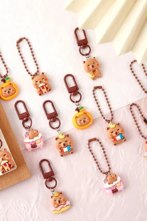 Guinea Pig Keychain Versatile Cartoon Pendant Couple Ornaments Cute Backpack Accessories For Handbag Holiday Car Keys