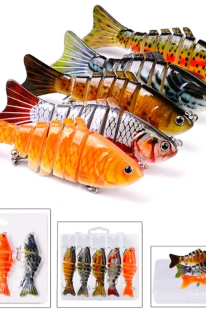 1Pcs/5Pcs Wobblers Fishing Lures 10cm 15.5g Multi Jointed 7 Sections Artificial Hard Bait Trolling Pike Carp Sea Fishing Tools