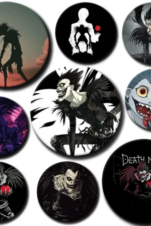 58mm Cartoon Character Ryuk Button Pin Anime Role Ryuk Brooch Creative Badge for Backpack Clothes Decoration Gift